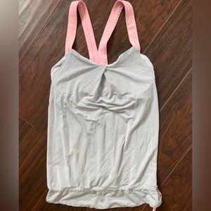 Lululemon Gray and Pink Tank Top